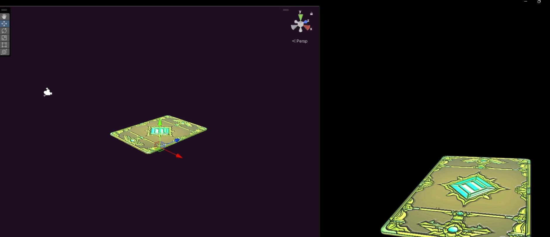 Materialised card effect made with VFX Graph