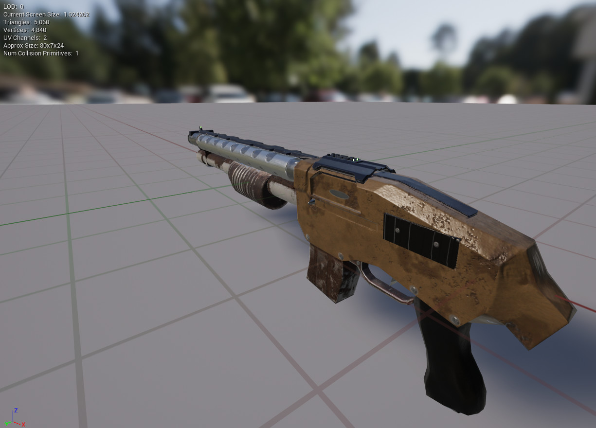 First-person shotgun view